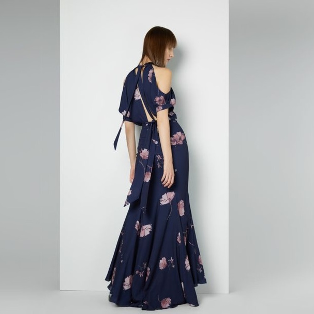 Fame and Partners Floor Length Floral “Aurelia” Dress